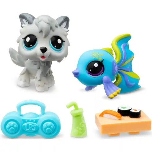 Littlest Pet Shop LPS - Farkas és vitorlás hal figuraszett