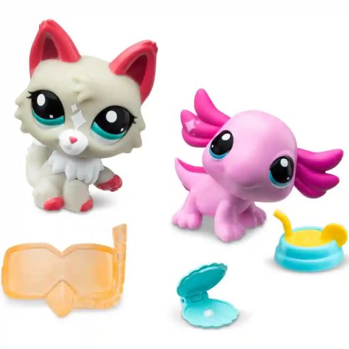 Littlest Pet Shop LPS - Cica és axolotl figuraszett