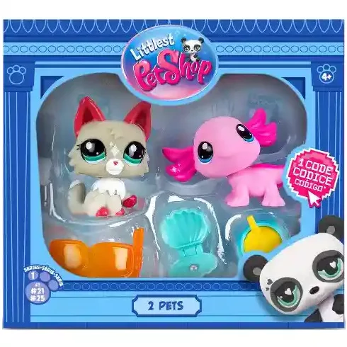 Littlest Pet Shop LPS - Cica és axolotl figuraszett