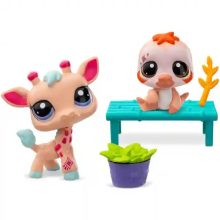   Littlest Pet Shop LPS - Zsiráf (#92) és lajhár (#93) figuraszett