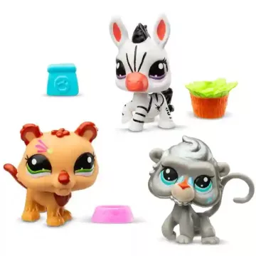   Littlest Pet Shop LPS - Oroszlán (#96), zebra (#97) és pávián (majom) (#98) figuraszett