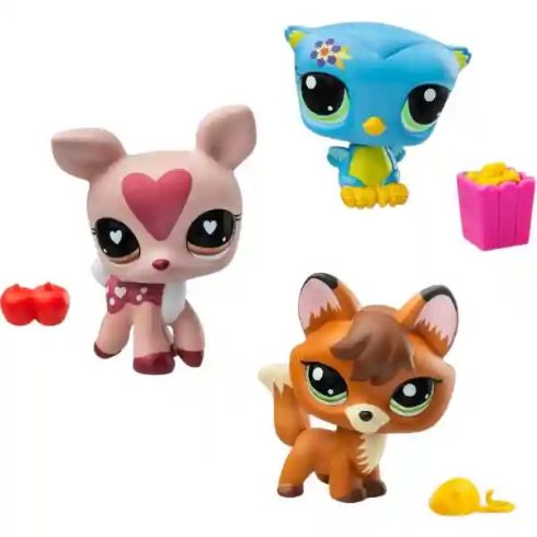Littlest Pet Shop LPS - Bagoly (#157), őz (#158) és róka (#159) figuraszett