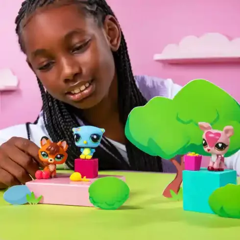 Littlest Pet Shop LPS - Bagoly (#157), őz (#158) és róka (#159) figuraszett