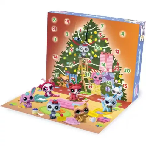 Littlest Pet Shop LPS - Littlest Pet Shop adventi kalendárium, naptár (pandamaci, bagoly, róka, őz, nyuszi, mosómedve)
