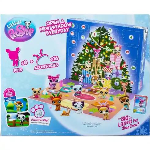 Littlest Pet Shop LPS - Littlest Pet Shop adventi kalendárium, naptár (pandamaci, bagoly, róka, őz, nyuszi, mosómedve)