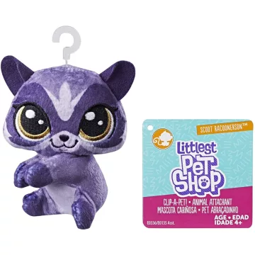   Hasbro Littlest Pet Shop LPS E0336 - Ujjra húzható mosómedve plüss figura 10cm