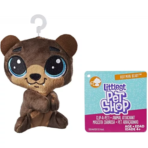 Hasbro Littlest Pet Shop LPS E0344 - Ujjra húzható maci plüss figura 10cm