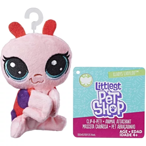 Hasbro Littlest Pet Shop LPS E0345 - Ujjra húzható katica plüss figura 10cm