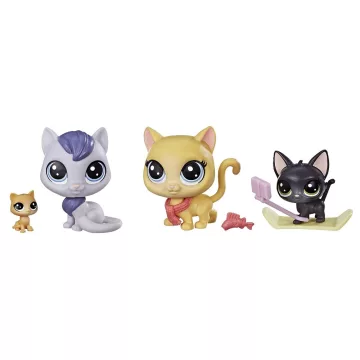   Hasbro Littlest Pet Shop LPS E1014 - Snowboardozó cicacsalád