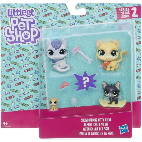 Hasbro Littlest Pet Shop LPS E1014 - Snowboardozó cicacsalád