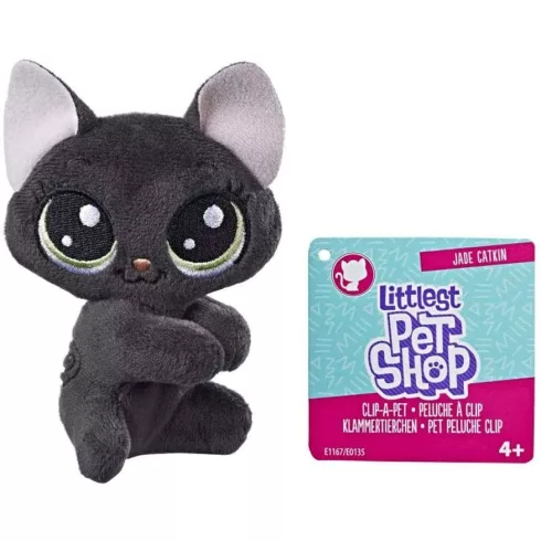 Hasbro Littlest Pet Shop LPS E1167 - Ujjra húzható cica plüss figura 10cm