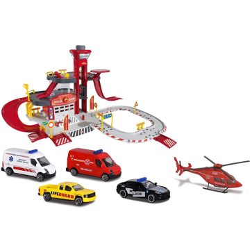   Majorette Creatix - Mentőállomás autópálya járművekkel (212050019)