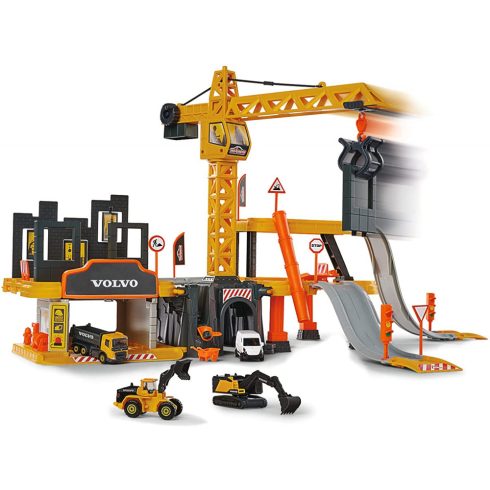 Majorette építkezés játékszett daruval és Volvo járművekkel (212050032)