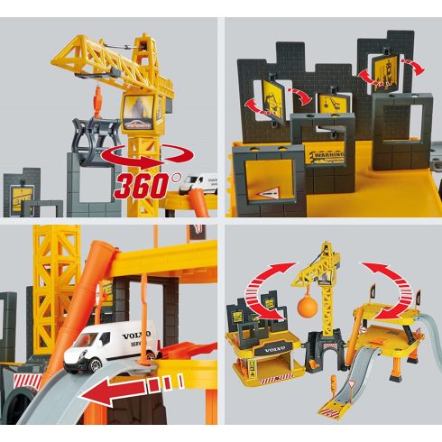 Majorette építkezés játékszett daruval és Volvo járművekkel (212050032)