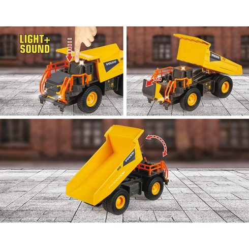 Majorette Volvo dömper fénnyel és hanggal 20cm