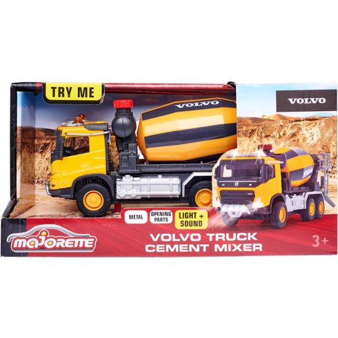 Majorette Volvo betonkeverő mixer fénnyel és hanggal 19cm