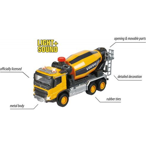 Majorette Volvo betonkeverő mixer fénnyel és hanggal 19cm