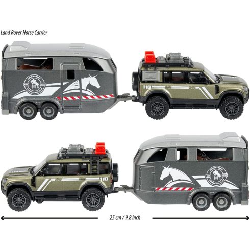 Majorette Land Rover lószállító fénnyel és hanggal 25cm