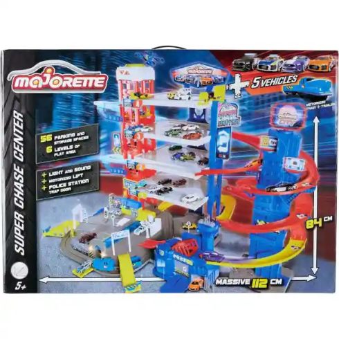 Majorette 5 szintes interaktív mega autópálya járművekkel