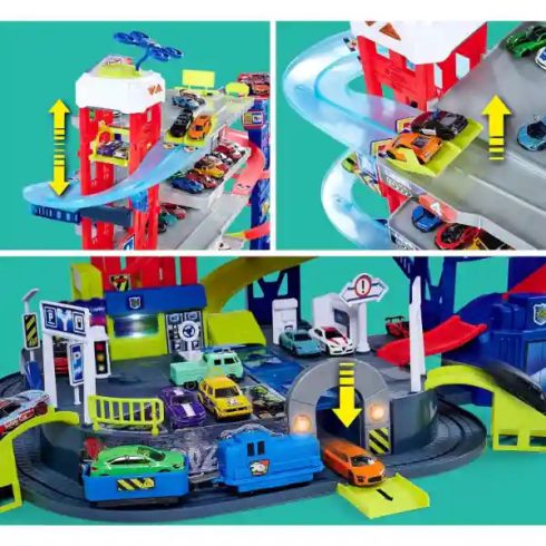 Majorette 5 szintes interaktív mega autópálya járművekkel