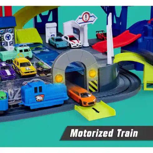 Majorette 5 szintes interaktív mega autópálya járművekkel