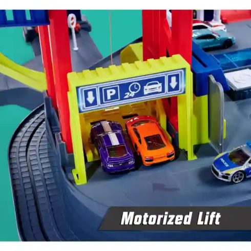 Majorette 5 szintes interaktív mega autópálya járművekkel