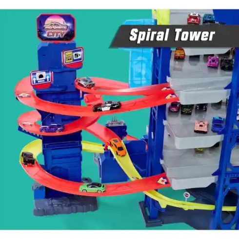 Majorette 5 szintes interaktív mega autópálya járművekkel
