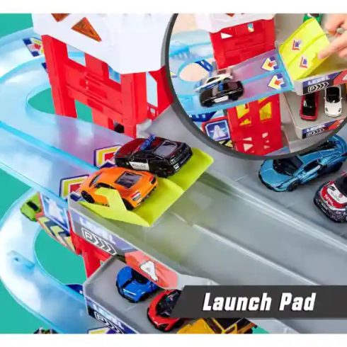 Majorette 5 szintes interaktív mega autópálya járművekkel