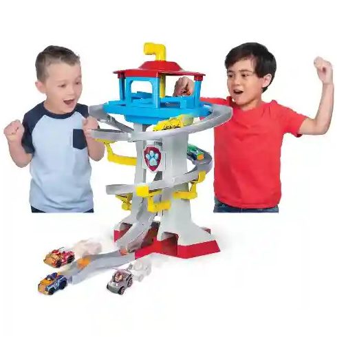 Mancs őrjárat - Őrtorony dupla versenypályával Marshall és Chase figurákkal és fém járműveikkel