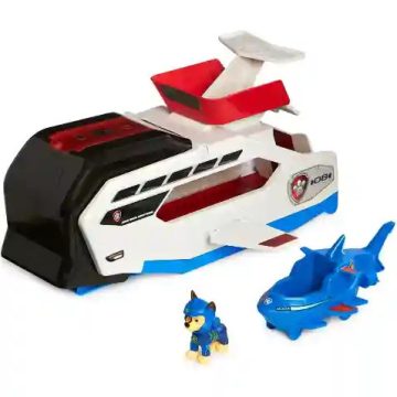   Mancs őrjárat - Aqua Pups: Whale Patroller bálnajármű hajó Chase figurával és járművével