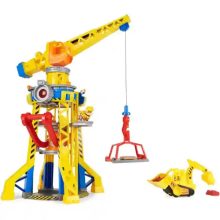   Mancs őrjárat - Rubble és csapata: interaktív építkezési daru, 60cm magas, Rubble és buldózere markolóval, Paw Patrol