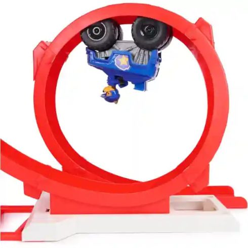Mancs őrjárat - Rescue Wheels: interaktív torony hurok pályával, 106cm magas, Chase rendőrautója, Paw Patrol