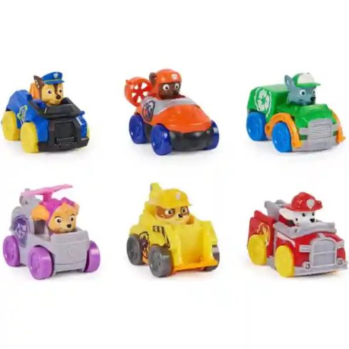 Mancs őrjárat - Pup Squad Racers: Ajándékszett 6db versenyjárművel, Paw Patrol