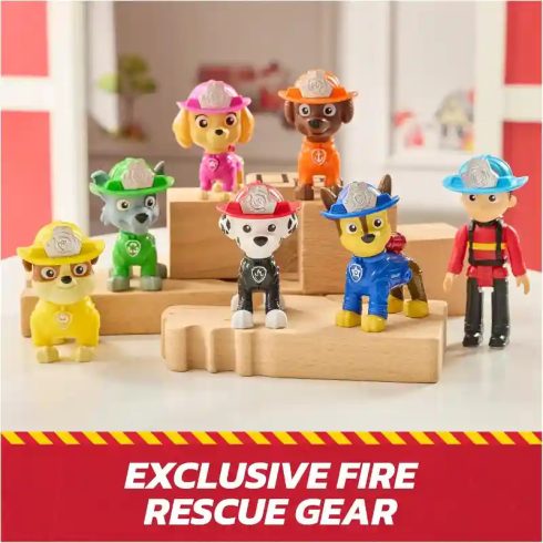 Mancs őrjárat - Fire Rescue: Tűzoltók ajándékszett 6db kutyi és 1db Ryder figurával, Paw Patrol