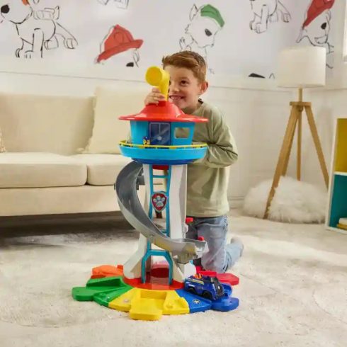 Mancs őrjárat - Óriás interaktív őrtorony Chase figurával és rendőrautóval, Paw Patrol