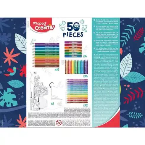 Maped Creativ 50 darabos színezőkészlet írószertartóval