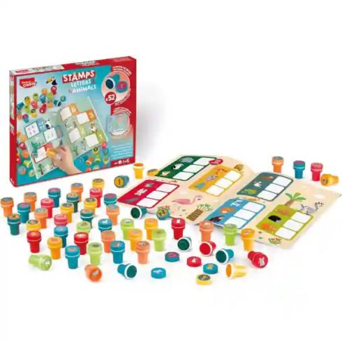 Maped Creativ betűk és állatok nyomdakészlet tanulófüzettel