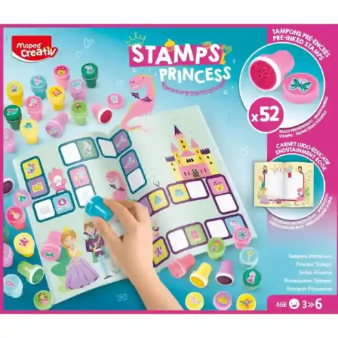 Maped Creativ hercegnős nyomdakészlet tanulófüzettel