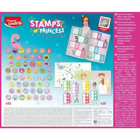 Maped Creativ hercegnős nyomdakészlet tanulófüzettel