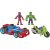 Hasbro Marvel Super Hero Adventures járművek Pókember és Hulk figurákkal 13cm
