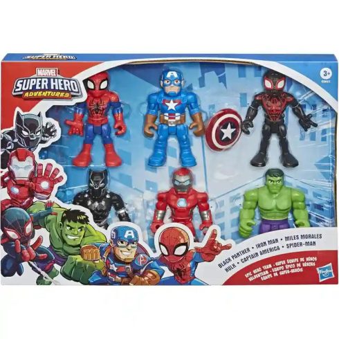 Hasbro Marvel Super Hero Adventures 6db-os akciófigura készlet 12,5cm