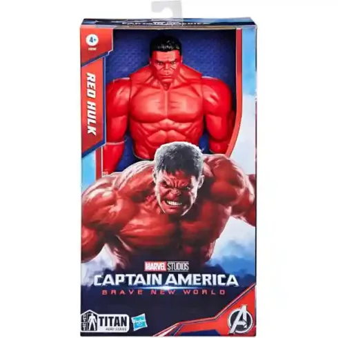 Hasbro Marvel Amerika Kapitány: Szép új világ - Vörös Hulk akciófigura 30cm, Titan Hero Series
