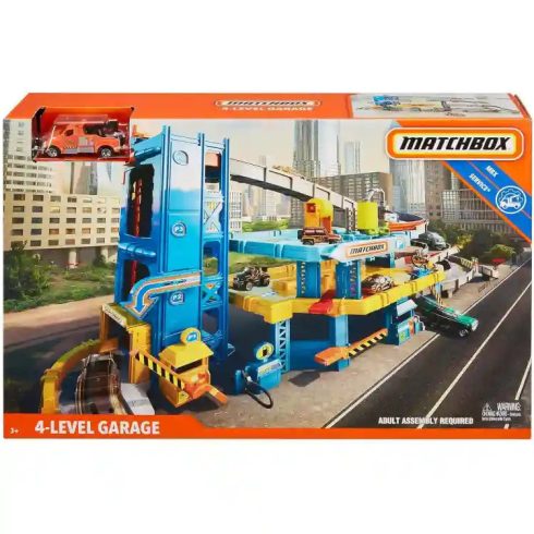 Mattel Matchbox 4 emeletes garázs kisautóval