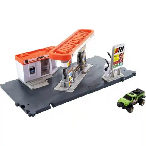 Mattel Matchbox töltőállomás játékszett kisautóval
