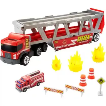   Mattel Matchbox tűzoltó szállító kamion tűzoltóautóval