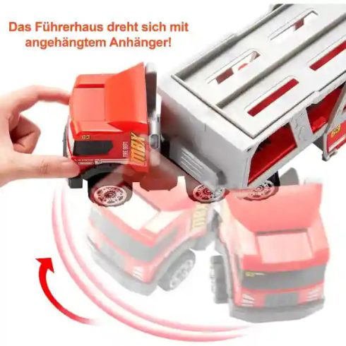 Mattel Matchbox tűzoltó szállító kamion tűzoltóautóval