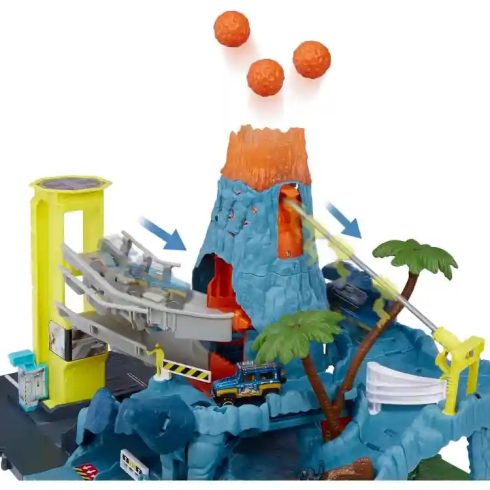 Mattel Matchbox menekülés a vulkánból játékszett fénnyel és hanggal