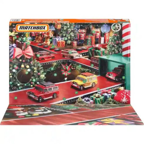 Mattel Matchbox adventi kalendárium, naptár 10db kisautóval