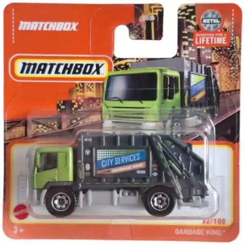 Mattel Matchbox Garbage King kukásautó kisautó