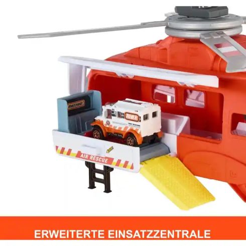 Mattel Matchbox mentőhelikopter 40cm, mentőautóval